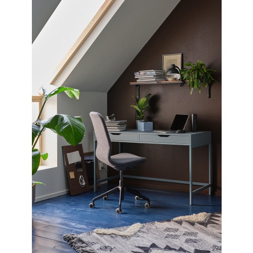 IKEA ALEX Desk grey turquoise 132x58 cm